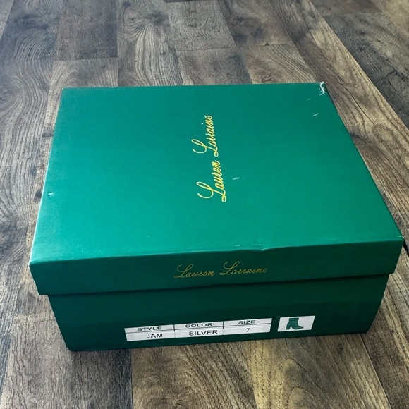 Silver Rhinestone Pointed Toe Ankle Boots Size 7 NIB | Lauren Lorraine - Picture 10 of 11